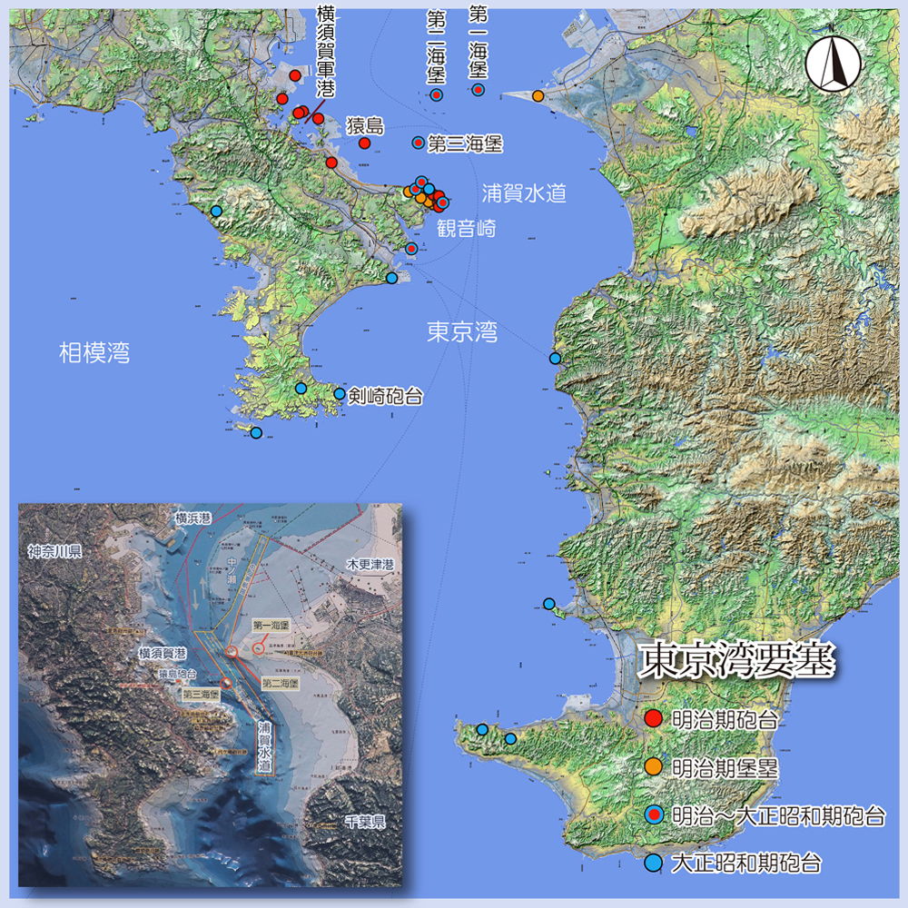 富津射場(試験場) – 城郭墓所砲台
