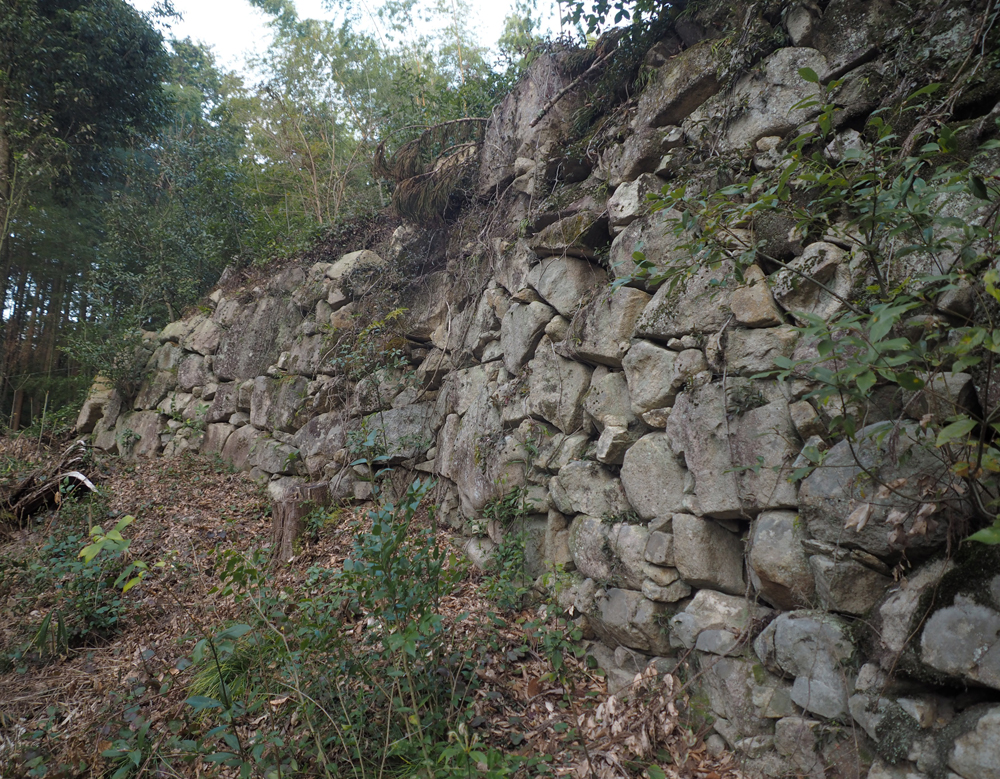 観音寺城御屋形跡南辺石垣