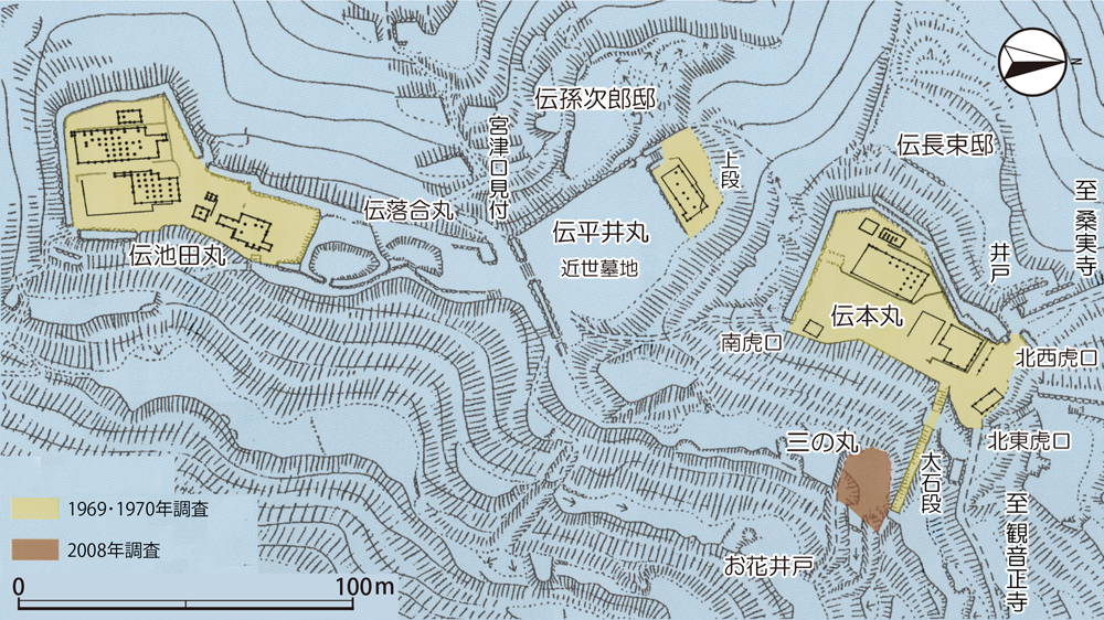 観音寺城主要部