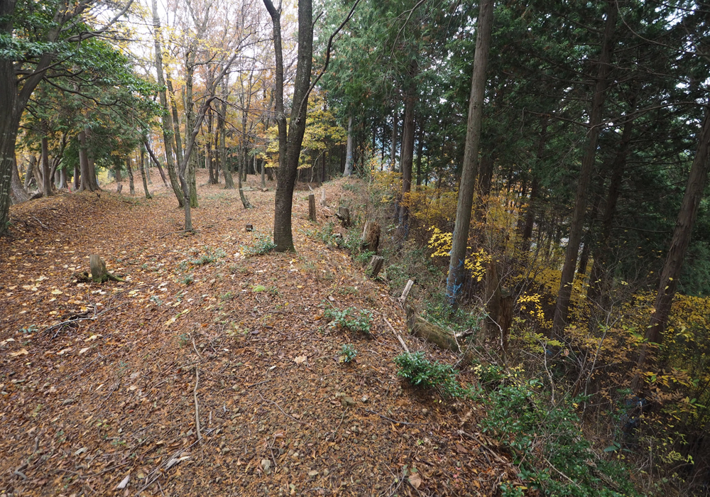 田上山城土塁囲み