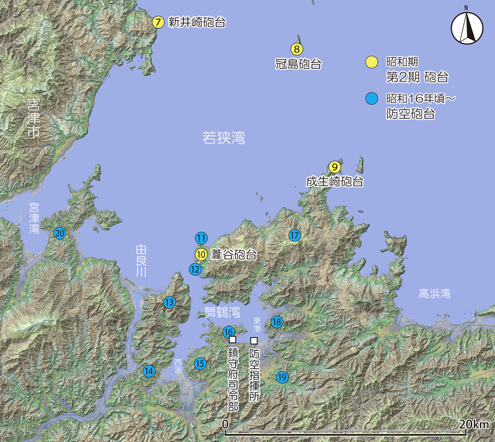 昭和期の砲台と防空砲台