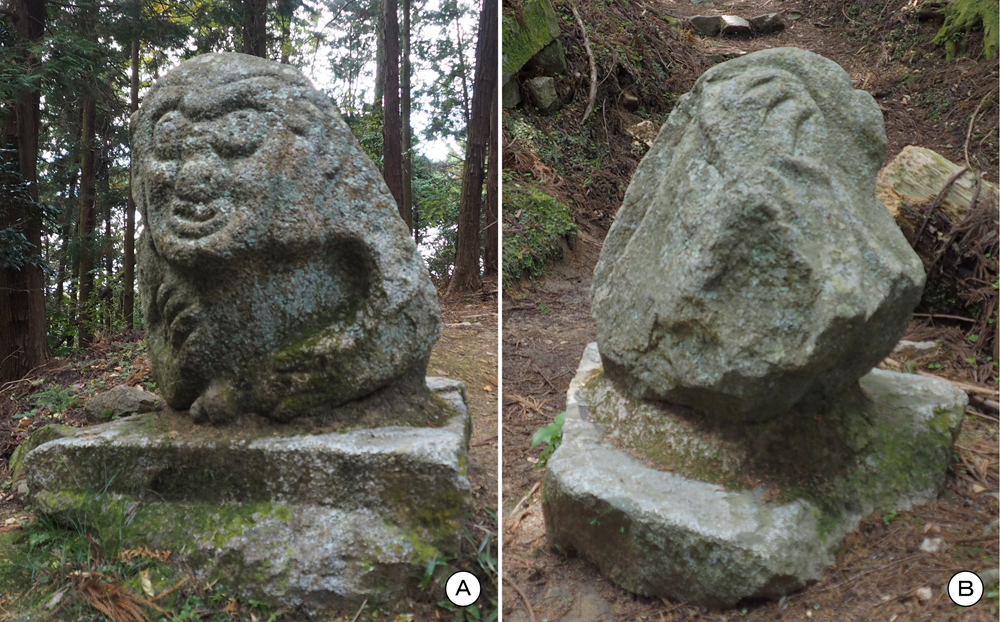 猿　石造　何処の国の遺跡から？ 高取城と飛鳥の石造物・古墳 (1) – 猿石について – 城郭墓所砲台