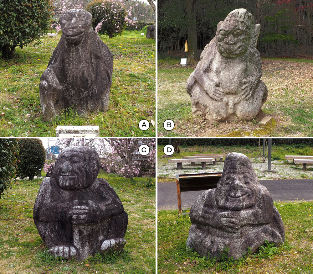 平田の猿石表面
