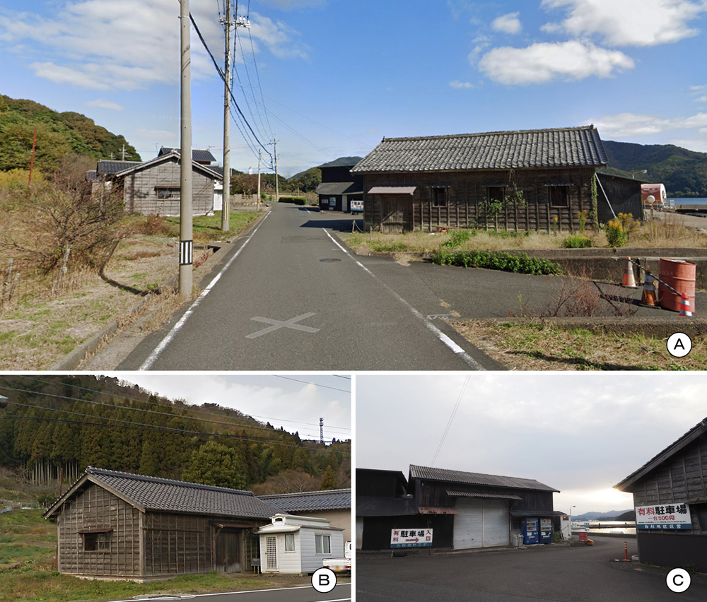 白杉弾薬本庫跡と駐車場