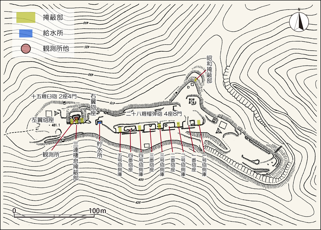 槇山砲台全体図