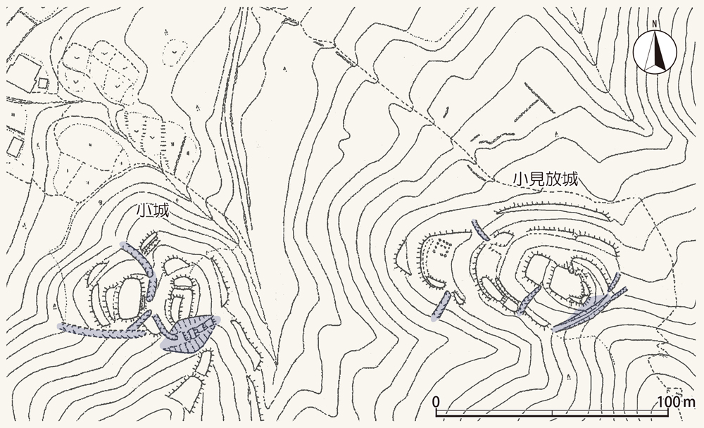 小城･小見放城全体図