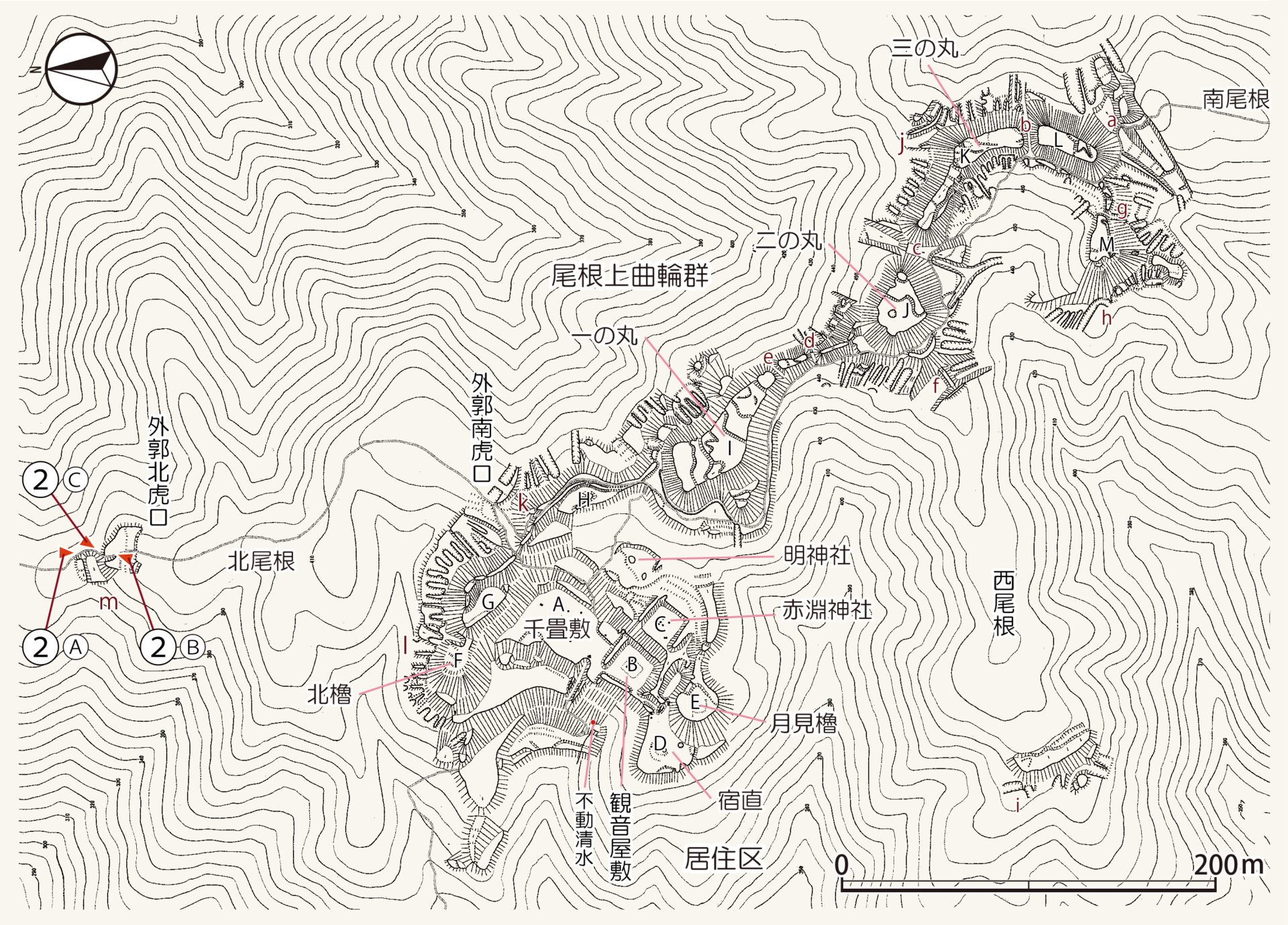一乗谷城全体図