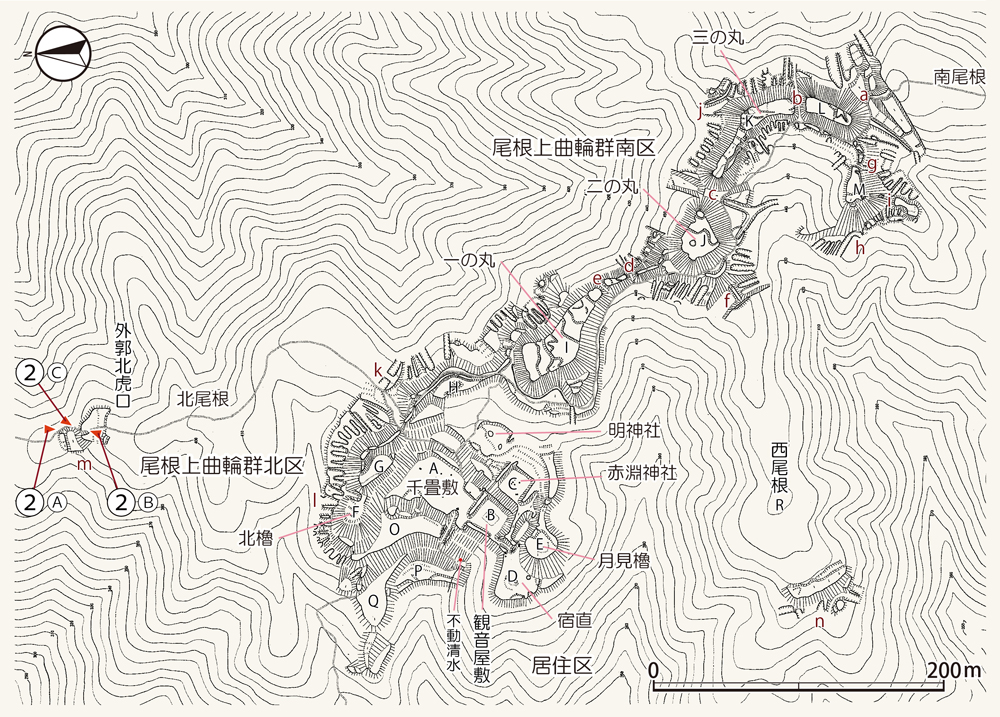 一乗谷城全体図