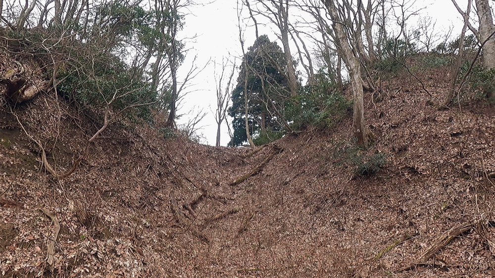 一乗谷城二の丸三の丸間堀切