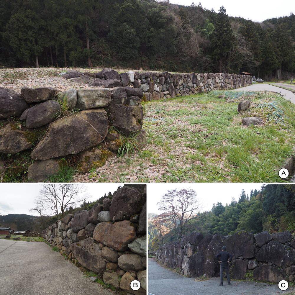 西山光照寺境内地北区上段外縁石垣