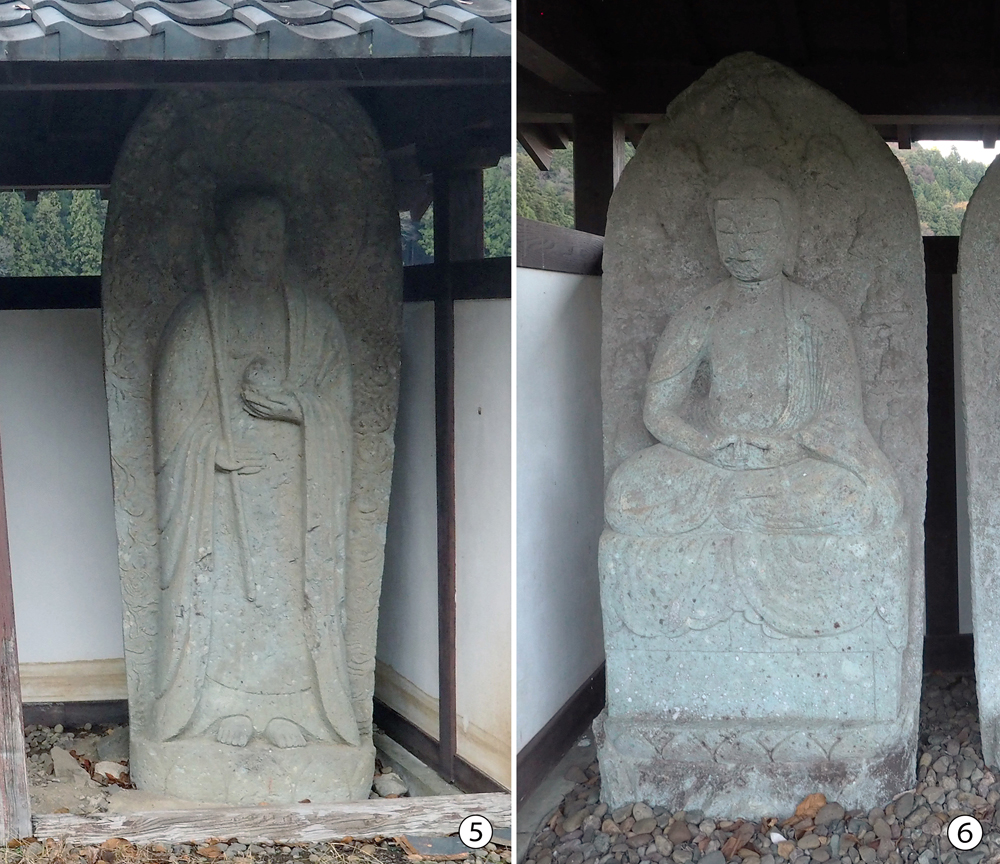 地蔵(No.5)、阿弥陀(No.6)