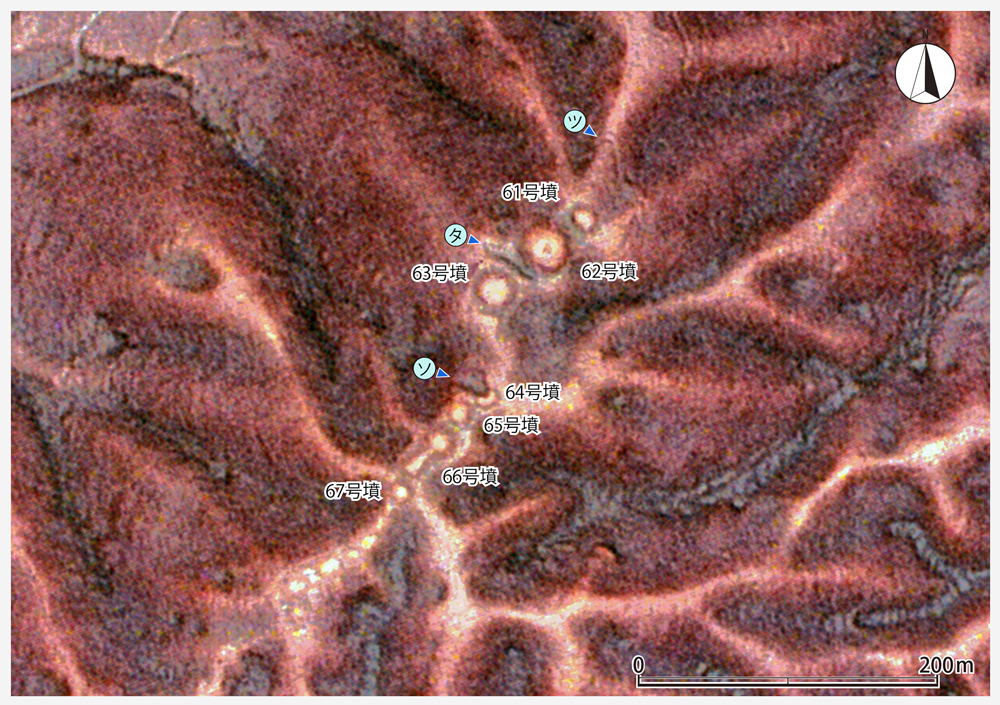 御茸山古墳群(砦)主要部