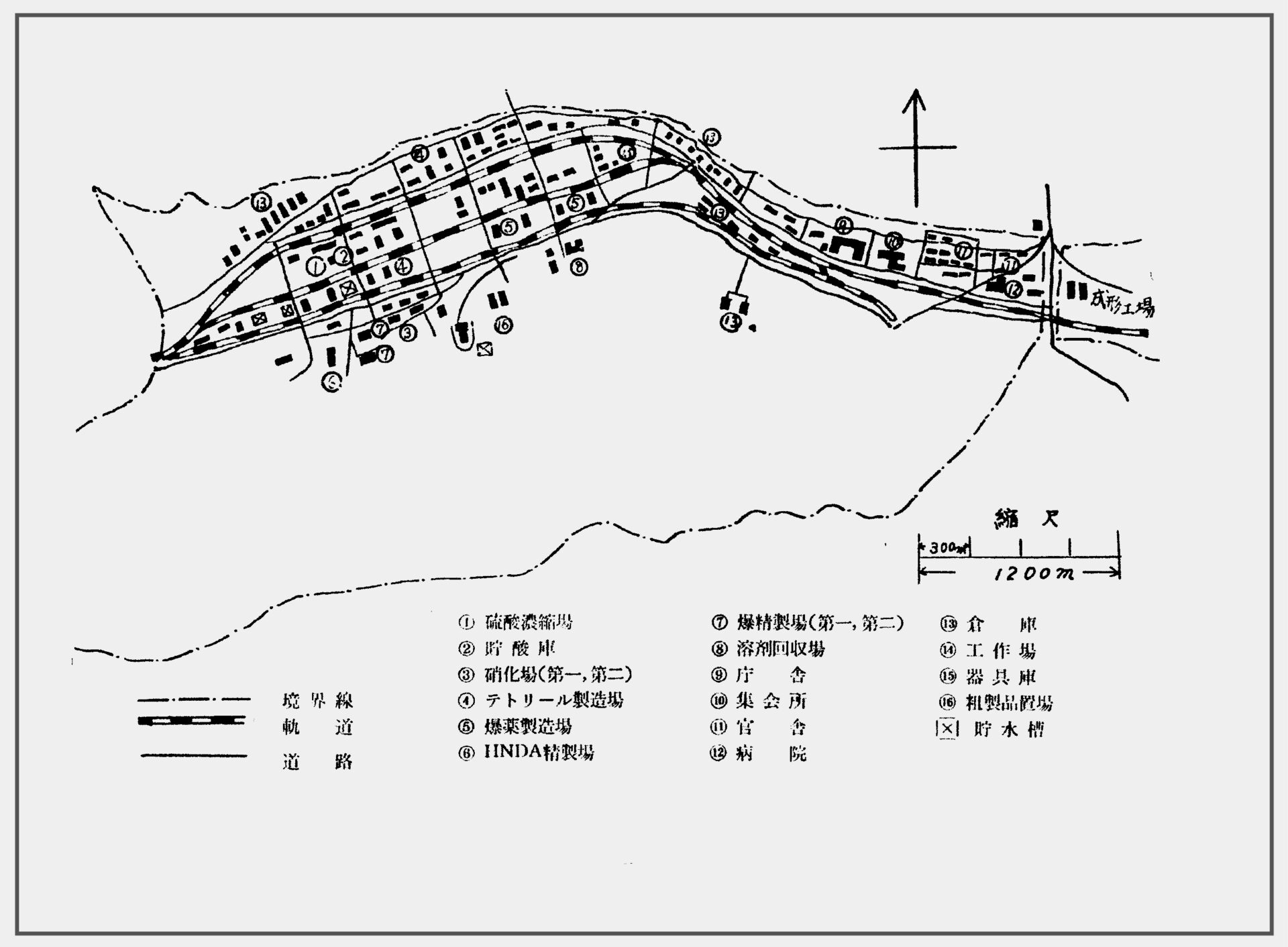 第三海軍火薬廠施設配置図(1)