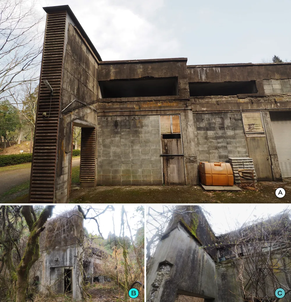 第三海軍火薬廠空水谷東区 空水炸薬成形工場防爆壁