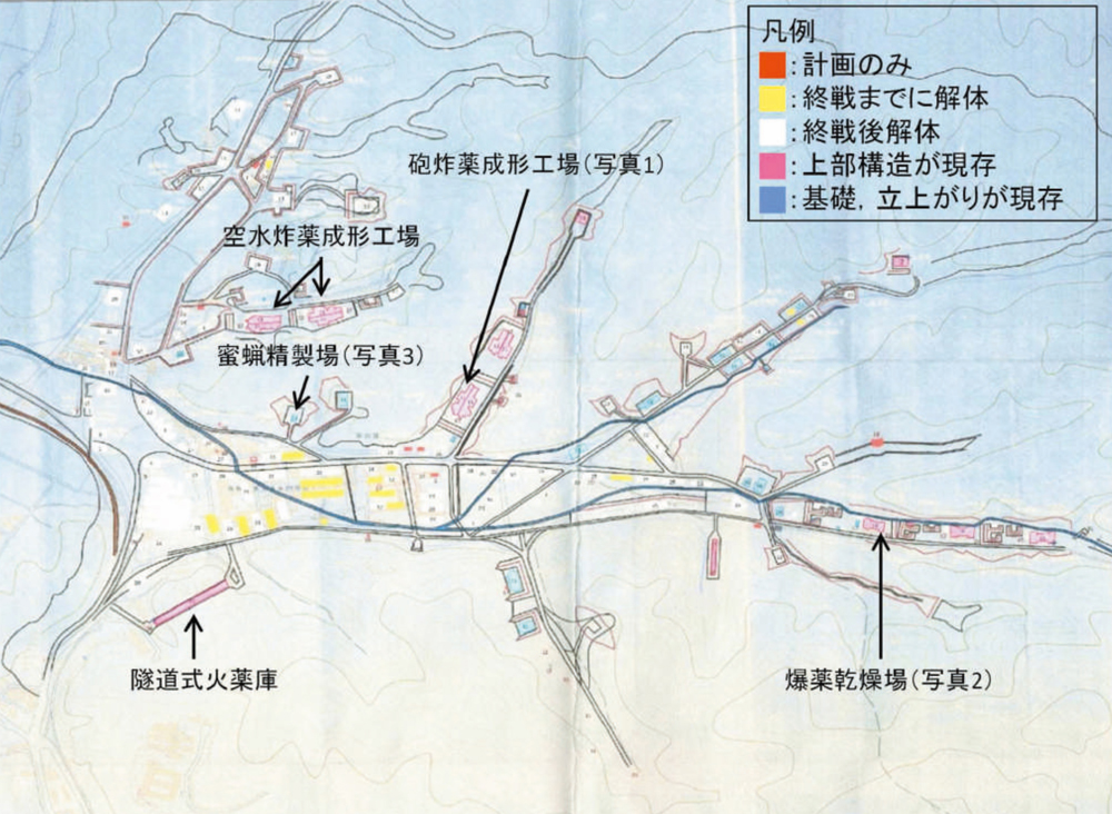 第三海軍火薬廠第二製造部施設配置図