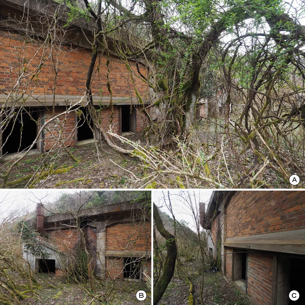 乾燥場谷3区 乾燥爆薬置場