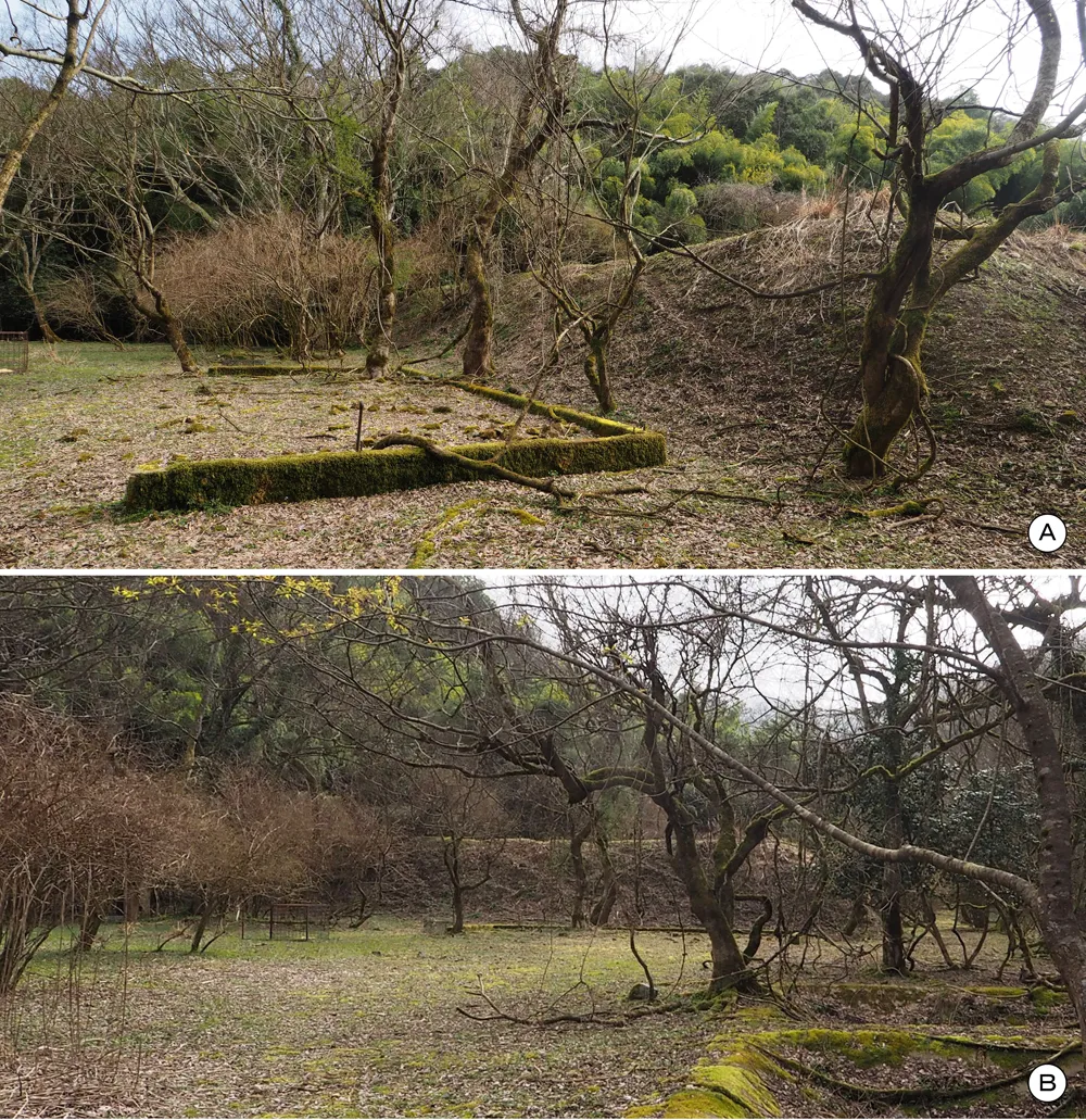 乾燥谷2区 乾燥爆薬置場土塁a