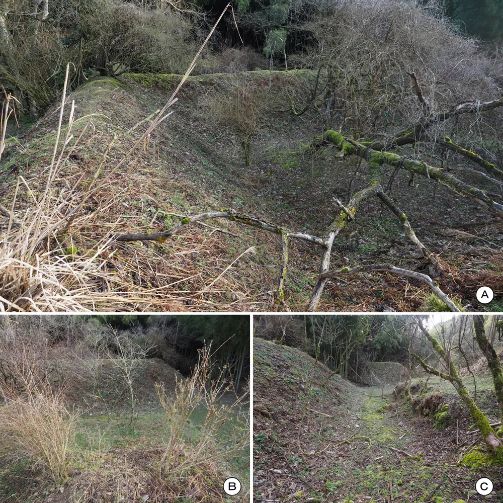 乾燥谷2区 乾燥爆薬置場A区・外周防爆土塁