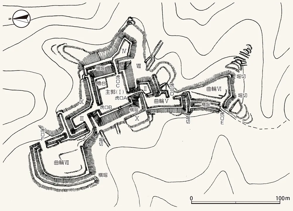 玄蕃尾城全体図