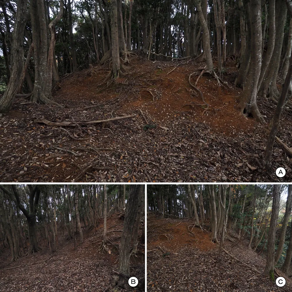 中山の付城東曲輪東端