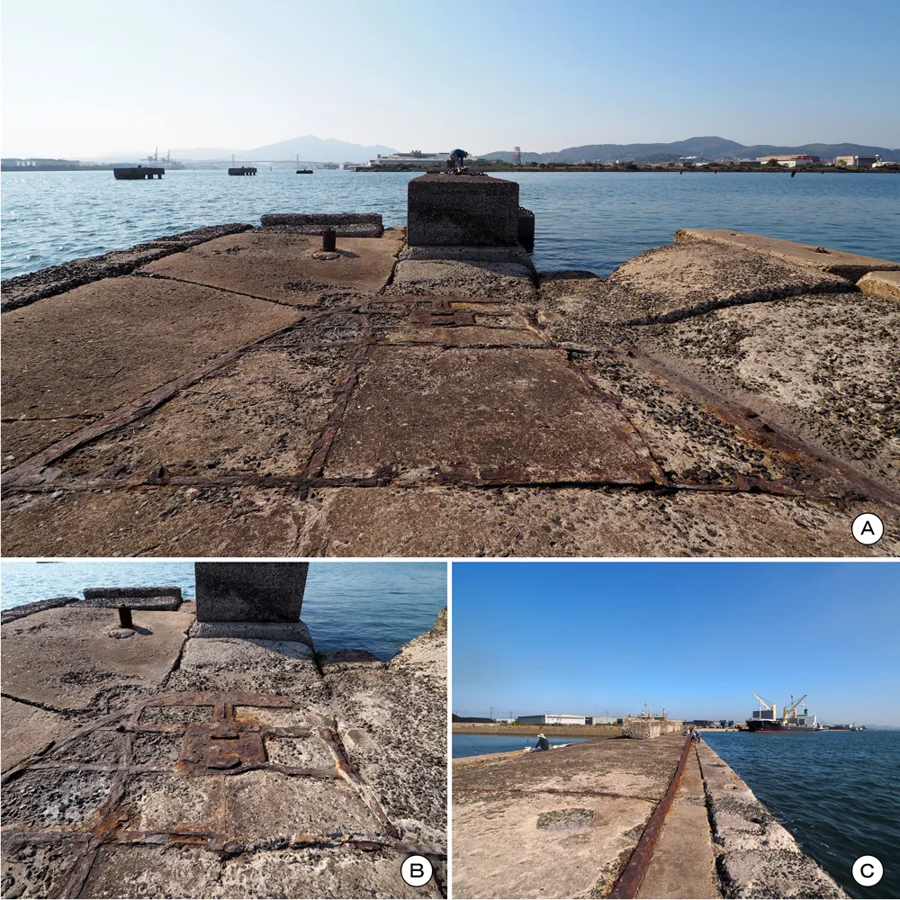 軍鑑防波堤駆逐艦柳船尾