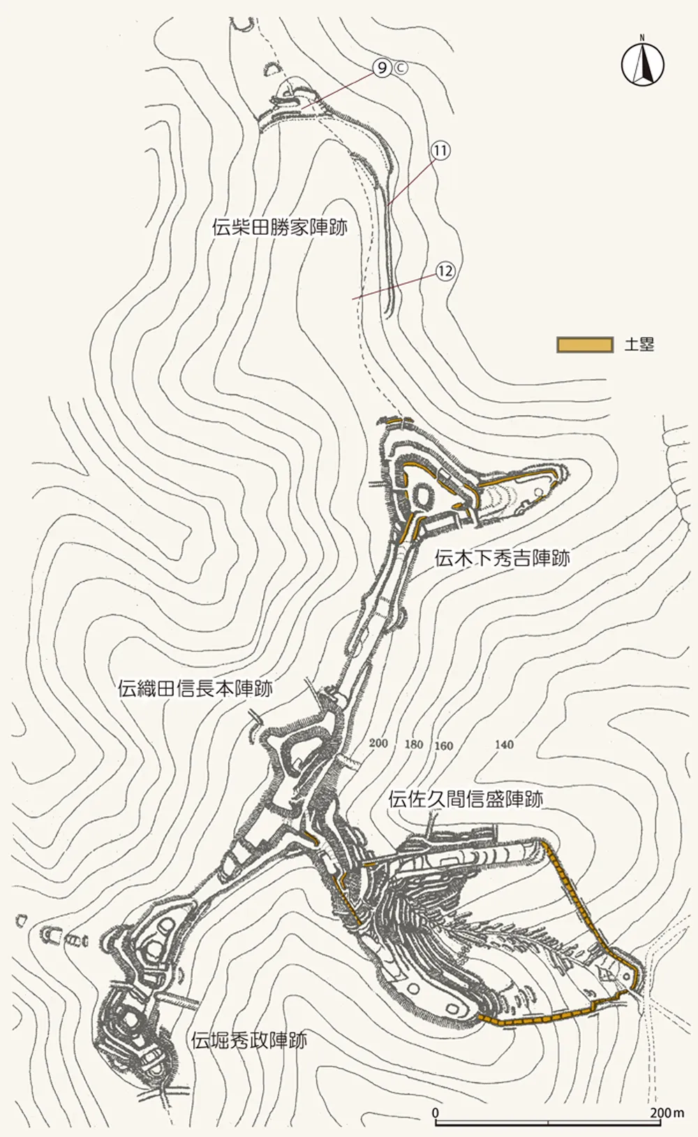 虎御前山城主要部
