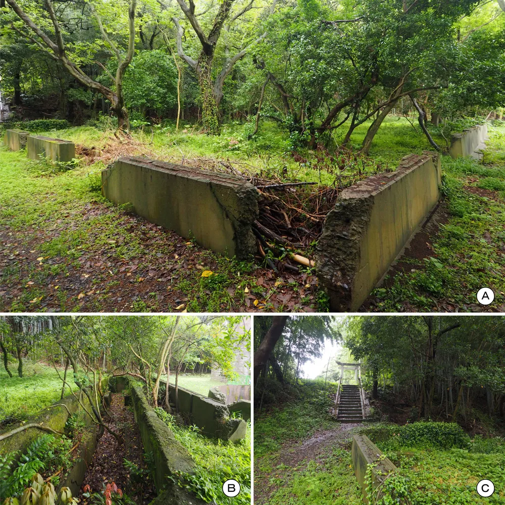 川棚試験場第二魚雷調整場と神社