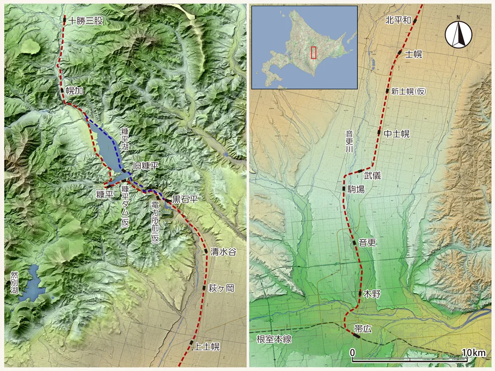 士幌線全図