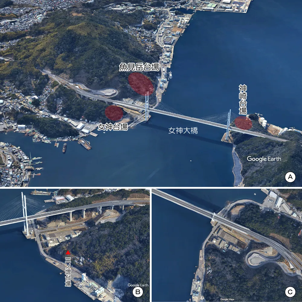 魚見岳台場 周辺空中写真