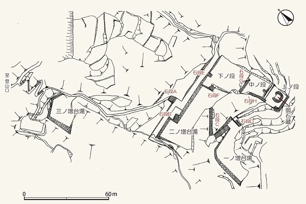 魚見岳台場 全体図