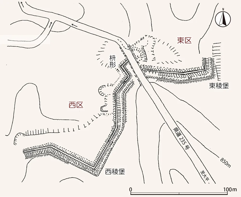 馬入峠防塁図