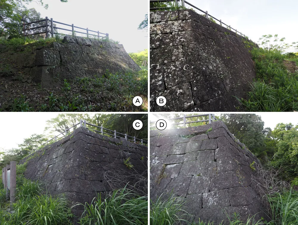 魚見岳台場 三ノ増台場石垣