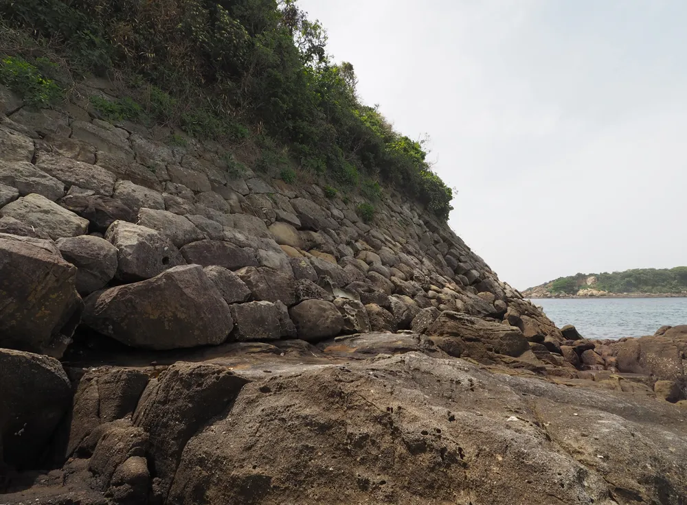 四郎ヶ島台場 四郎ヶ島地区北西側石垣(石垣A)東面