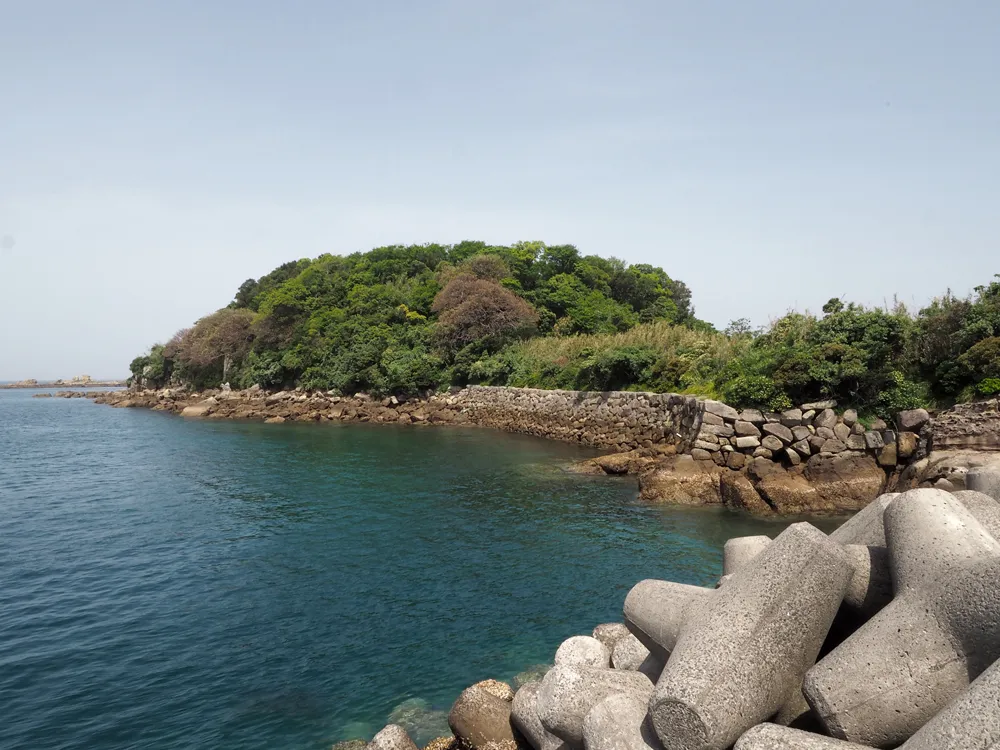 四郎ヶ島台場 小島(埋立)地区南側石垣(石垣E)