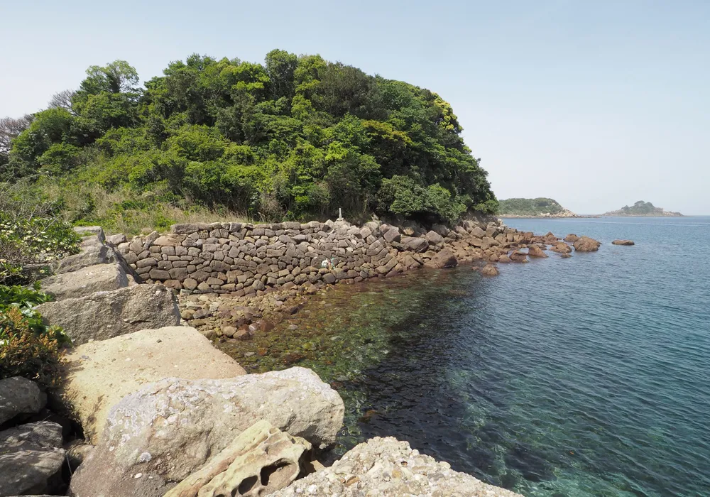 四郎ヶ島台場 小島(埋立)地区北側石垣(石垣F)