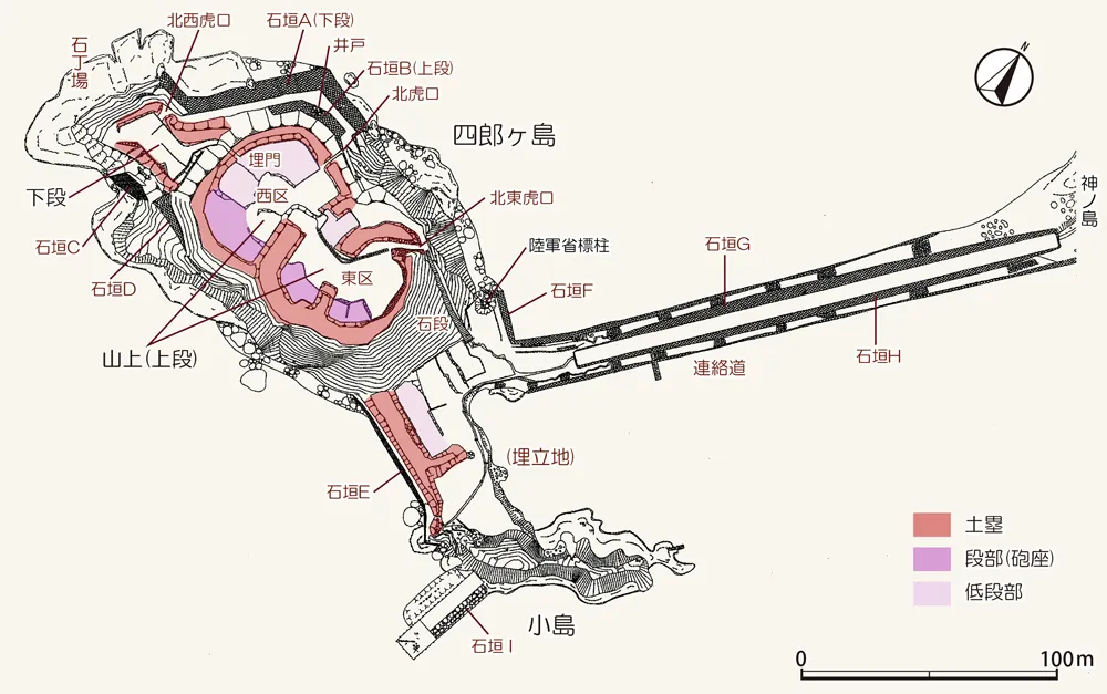 四郎ヶ島台場 全体図