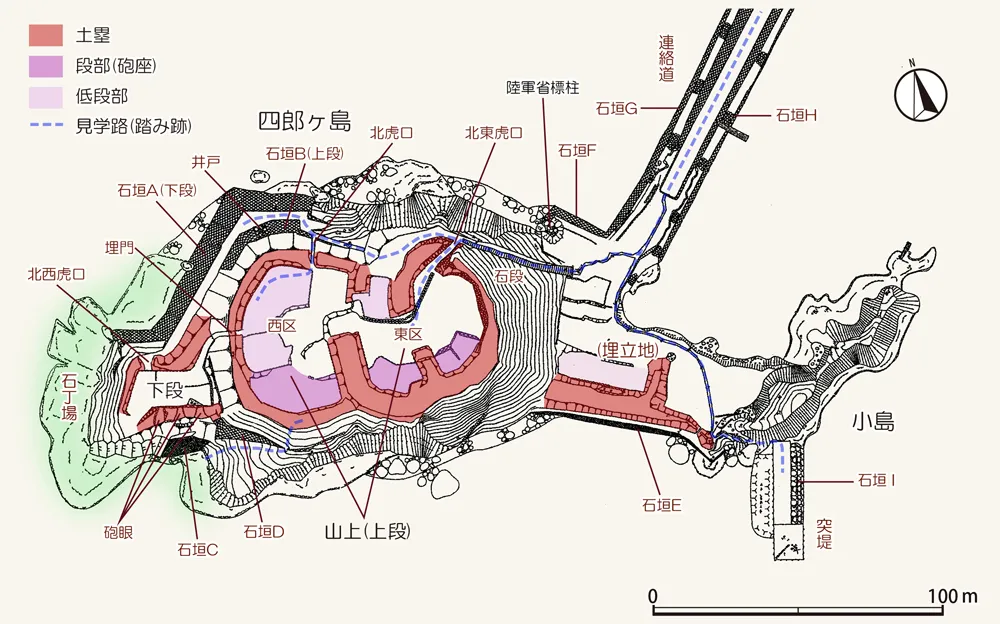 四郎ヶ島台場 全体図