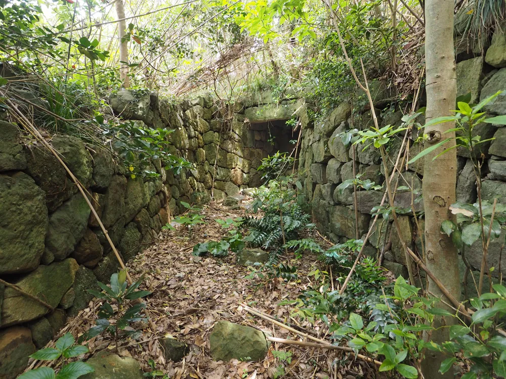 四郎ヶ島台場 四郎ヶ島地区山上(上段)虎口 埋門