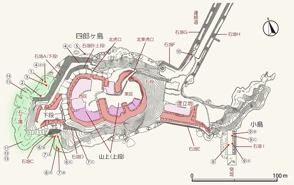 四郎ヶ島台場 撮影位置図