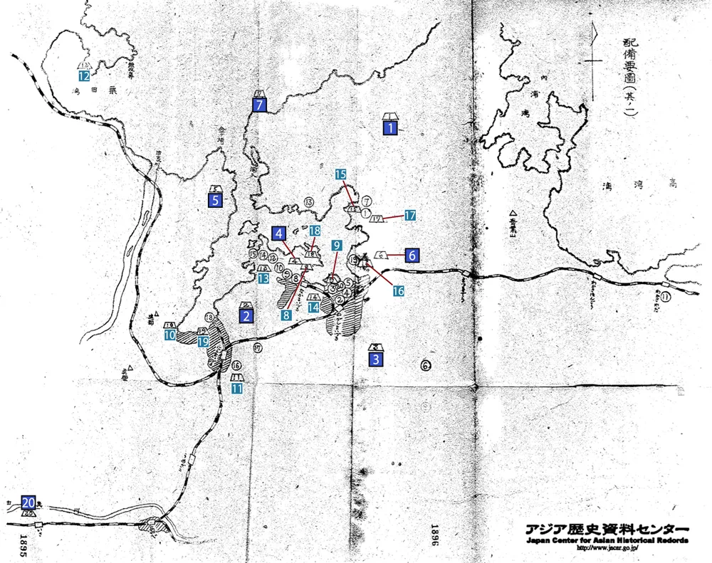 舞鶴海軍警備隊 配備要図(其ノ1)